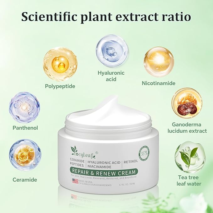 Barrier-Repair Moisturizer for Sensitive Skin - Formulated with Niacinamide, Ceramides, and Hyaluronic Acid - Soothes Redness, Minimizes Pores, and Brightens Dull Skin - Made in the USA - 1.7 fl oz