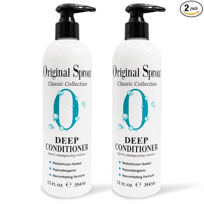 Original Sprout Deep Conditioner for All Hair Types, Vegan Conditioner, 12 fl. oz. Bottle, (Pack of 2)