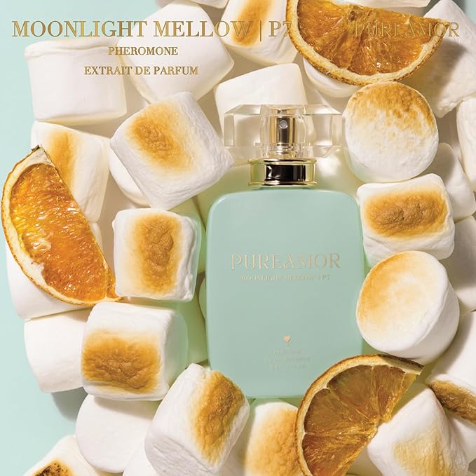 PUREAMOR Pheromone Perfume for Women, Moonlight Mellow Extrait de Parfum - Long Lasting Sweet Floral Gourmand Scent, 30% High Concentration, Full Size Fragrance Spray, 1.0 oz / 30 ml