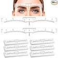 100 Pcs Eyebrow Ruler Stencils - Abeillo Disposable Brow Ruler Sticker, Microblading Eyebrow Template, Brow Measuring Shaper Tool, Eyebrow Mapping Makeup Tool