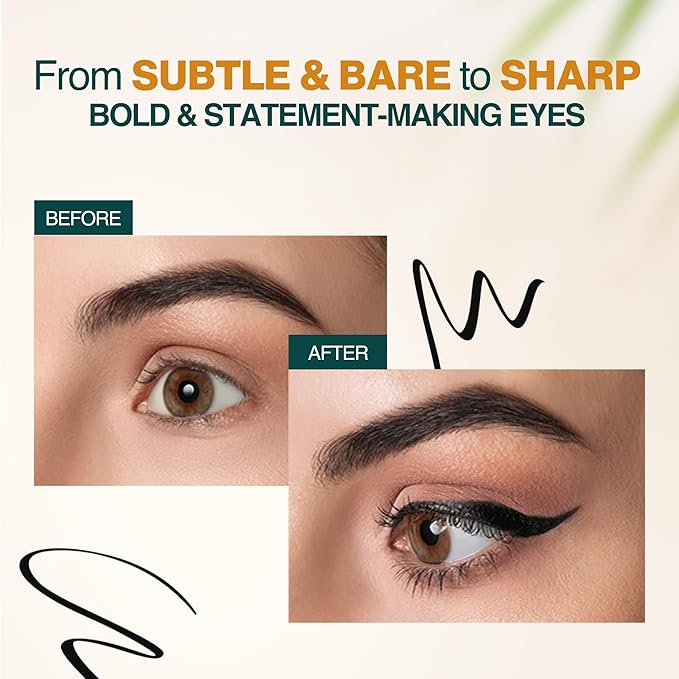 Nourish Mantra All-Day Liquid Eyeliner Waterproof 3ml | Formulated with Argan Oil, Vitamin E | Intense Pigmentation | Smudge Proof | Waterproof Eyeliner| Long Lasting | Black Eyeliner Liquid
