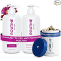 Routine Wellness Hair Thinning System, Anti-Thinning Shampoo & Conditioner Set (Rose Hips) + Hair Growth Supplement, Clinically Tested to Support Hair Growth