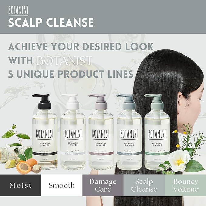 BOTANIST Itchy Scalp Shampoo and Conditioner for Women, Hypoallergenic & Sensitive Scalp Shampoo and Conditioner for Dry Scalp with Jojoba Oil, Japanese Sulfate& Paraben Free 31.7Fl Oz SCALP CLEANSE