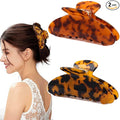 2 Pack Acetate Hair Claw Clips for Women Tortoise Shell 4 Inch Large Claw Hair Clips for Thin to Thick Hair