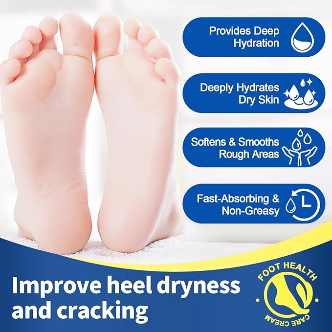 2Pack Urea Foot Cream 60 Percent for Feet Maximum Strength. Salicylic Acid Softening Foot Care Stick Moisturizer for Dry Cracked Heels,Feet, Hands, Intensive Repair Callus Remover Gift for Women, Men