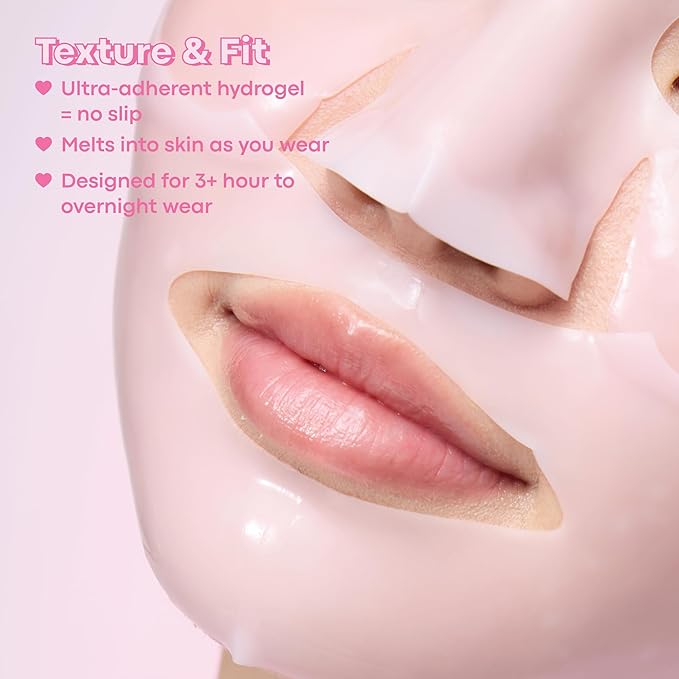 TONYMOLY Mask Melt Firming Hydrogel Face Mask, Overnight Treatment with Collagen and Peptides, Korean Skincare, 1 Sheet