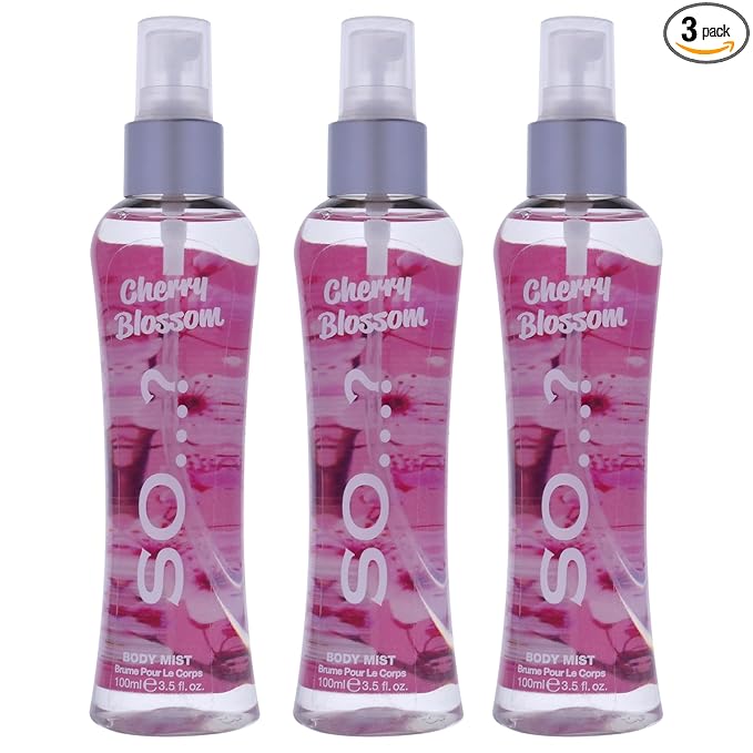 Cherry Blossom Body Mist by So…? for Women - 3.5 oz Body Mist - Pack of 3