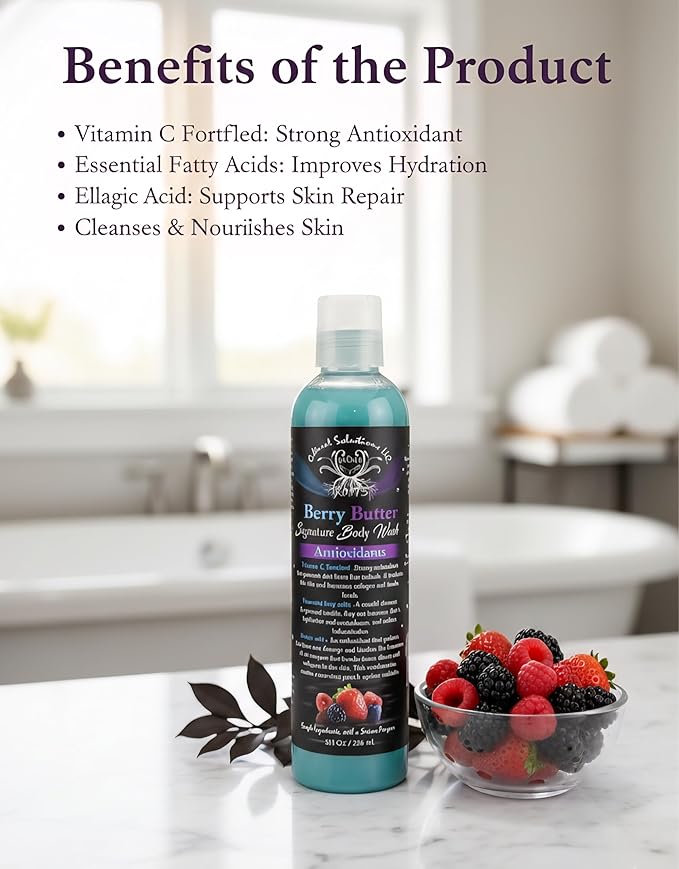 Cultural Solutions Berry Butter Signature Body Wash with Antioxidants, Vitamin C Fortified, 8 fl oz