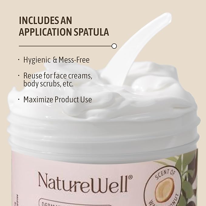 NATURE WELL Coconut Oil Moisturizing Cream for Dry Skin – Deep Hydration Lotion for Face, Body & Hands, Spa Quality Skincare, Softens & Smooths, Non-Greasy, Fast Absorbing, Vitamins A C E, 10 Oz
