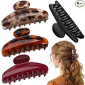 4 Pack Large Acrylic Claw Clips, Cute Hair Clips Strong Hold Hair Claw Barrettes for Thick Thin Hair