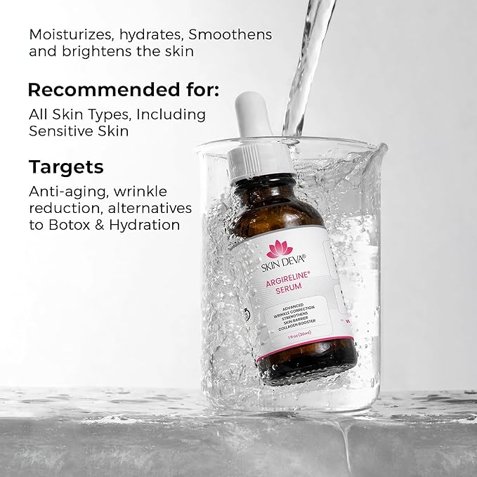 Skin Deva Argireline® Peptide Serum with Hyaluronic Acid – Acetyl Hexapeptide-8 Formula – Hydrating Anti-Aging Face Serum for Fine Lines & Smoother-Looking Skin (PACK OF 2)