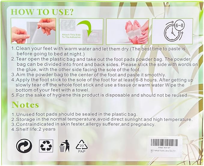 48 Packs Ginger Foot Pads, Suitable for Home or Travel Use