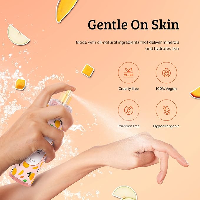 Home Spa Gift 10oz Deep Moisturizing Fragrance Body Lotion & 8 oz. Fine Fragrance Body Mist Set Luxury Self-Care Combo for Women and Girls (Mango Pear) – Mother's Day Gift for Mom
