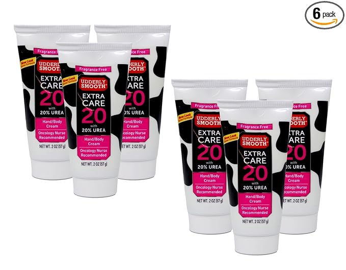 Udderly Smooth Hand & Body Cream Extra Care 20, 2oz Each (Pack of 6)