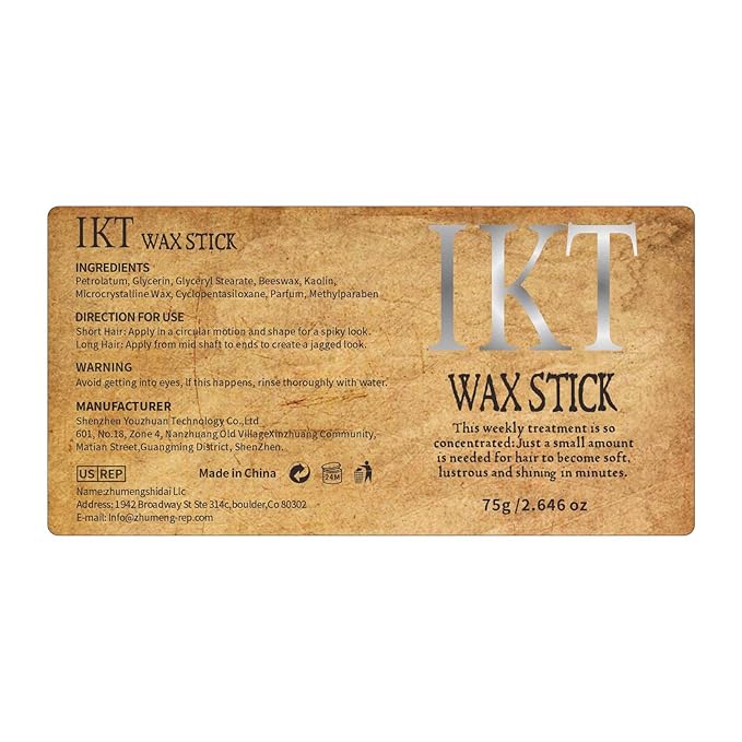 Shiyalan Hair Wax Stick, Wax Stick for Hair, Slick Stick for Hair Non-greasy Styling Hair Pomade Stick, Strong Hold Makes Hair Look Neat and Tidy（2.7 Ounce）