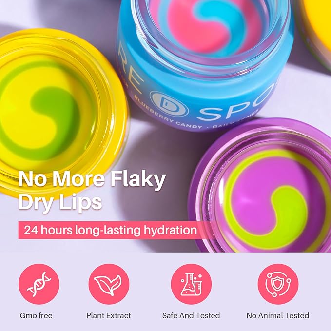 SPODARE Lemon Lip Mask, Hydrating Overnight Lip Sleeping Mask, Lip Moisturizer for Dry Cracked Lips Care, Dual-Color Lips Balm for Nourishing and Softening Lips, Minimizes Fine Lines - 12g