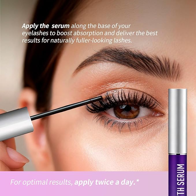 Premium Eyelash Growth Serum, Eyebrow Growth Serum, Plant Extracts for Advanced Lashes Enhancer Longer, Fuller and Thicker, Natural Beauty Enhancement(8 ml)