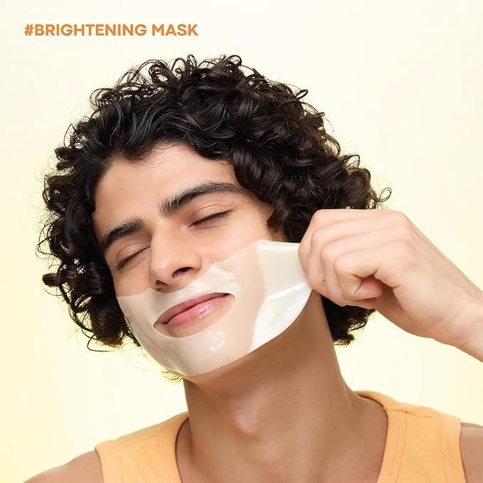 TONYMOLY Mask Melt Brightening Hydrogel Overnight Face Mask 4-Pack, Melt-On Vitamin C + Rice Essence Sleeping Masks for Radiance, Even Tone & Deep Hydration, Leave-On Treatment
