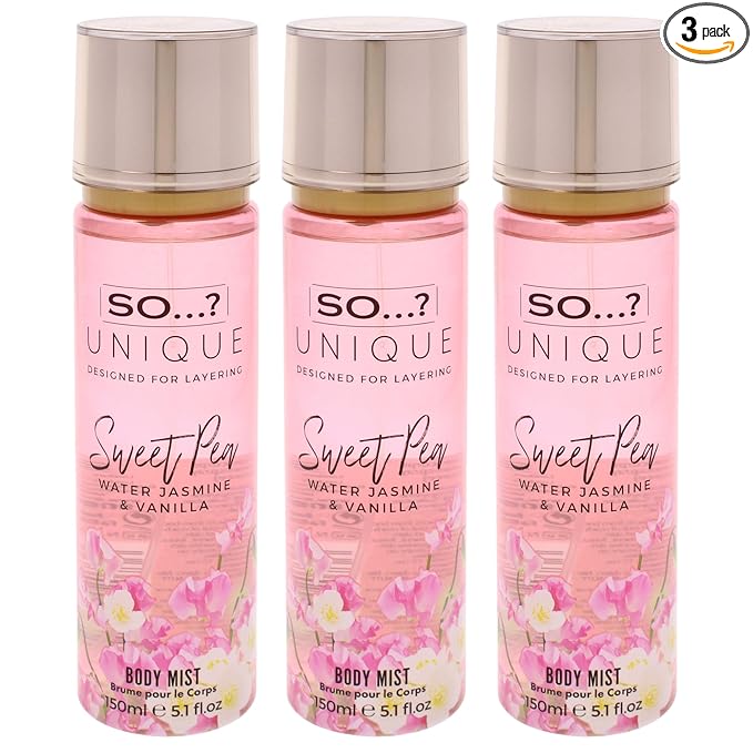 Unique Body Mist - Sweet Pea by So…? for Women - 5.1 oz Body Mist - Pack of 3