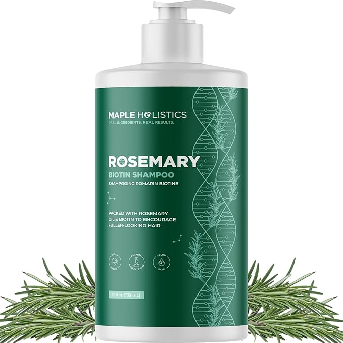 Volumizing Biotin and Rosemary Shampoo - Vegan Rosemary Biotin Shampoo for Thinning Hair for Women and Men with Nourishing B Vitamins & Tea Tree Oil - Paraben Silicone & Sulfate Free (25 Fl Oz)