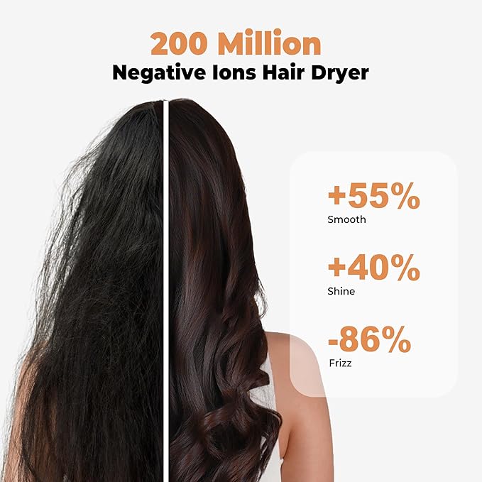 5 in ONE Blow Dryer Brush,Air Curling Iron Round Brush Blow Dryer 800W,Ionic Hair Dryer Brush for Women, Hot Air Brush Hair Styling Tools 100-120V