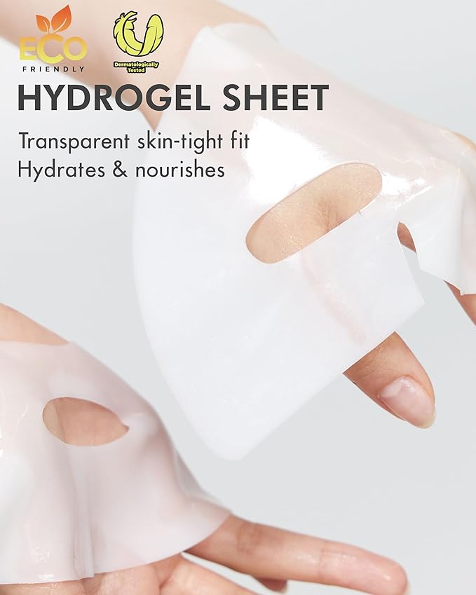 DERMAL Vitamin Hydrogel Melting Jelly Gel Mask 4ea - Korean Overnight Face Mask with Vitamin Complex - Anti Aging & Evens Skin for Radiant Skin - Korean Skincare