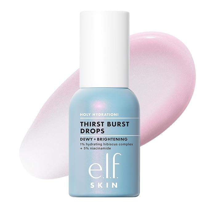 e.l.f. SKIN Holy Hydration! Thirst Burst Drops, Serum For A Radiant Complexion Instantly & Over Time, Made With Hyaluronic Acid, Vegan & Cruelty-Free