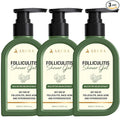 ABERA Folliculitis BHA Shower Gel for Body Acne & KP, Acne Body Wash with Tea Tree Oil & Wild Bitter Melon Extract, Relieves Itching & Irritation for Men & Women, 3 Pack (10,14 Oz Per Item)