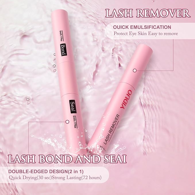 YIDUO Lash Clusters Kit 40D+60D+80D+100D Volume Lashes Extensions Kit 10-16mm Wispy Individuals Fake Eyelash, 308Pcs All-in-1 Pack with Bond and Seal|Tweezers |Removers |Eyelash & Eyebrow Brush