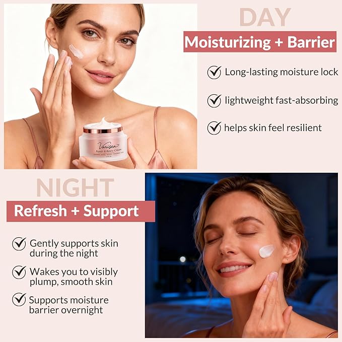 Anti-Aging Face Moisturizer with Retinol, Ceramides, Peptides & Hyaluronic Acid – Helps Maintain Skin's Moisture Barrier, Enhances Softness & Elasticity – For Face and Neck, Fragrance-Free