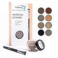 Natural Eyebrow Powder Eyebrow Kit – Mica Brow Powder Eyebrow Makeup Kit with Professional Angled Eyebrow Brush – 10 Natural Shades – No Parabens or Chemicals – Eyebrow Shaper Kit by NuBeauti