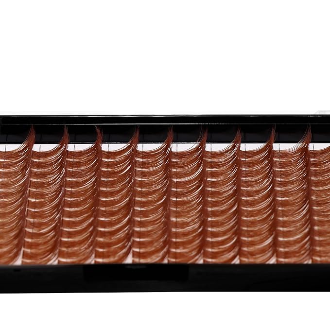 Color Lash Cluster Light Brown Dark Brown Black Brown Various Colored False Eyelashes Clusters Professional Makeup Lash Cluster Grafted Eyelash Extension（Light Brown-10-12-14-16mm Mixed）