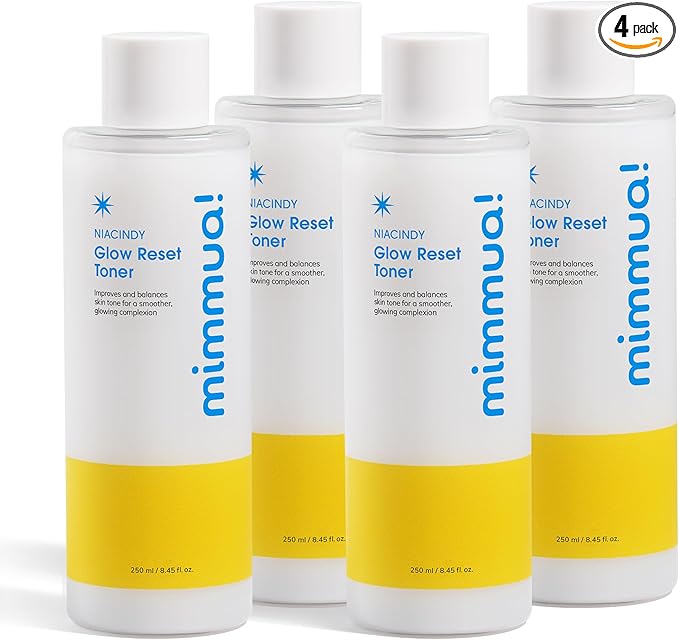 NIACINDY Glow Reset Toner | Alpha Lipoic Acid (ALA), Niacinamide 5%, Pumpkin Extract | Gentle Exfoliating Toner | Dark Spot Remover for Face | Deep Hydration | 250mL | 4pcs
