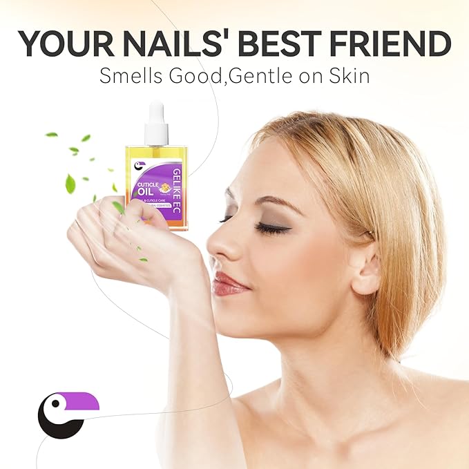 gelike ec Nail Cuticle Oil - Honey Milk Scent Dual Color Nail Moisturizing With Natural Jojoba Vitamin B & E for Nail Bed ＆ Damaged Nails Repair Treatment - Cuticle Cream for Nail Growth and Strength
