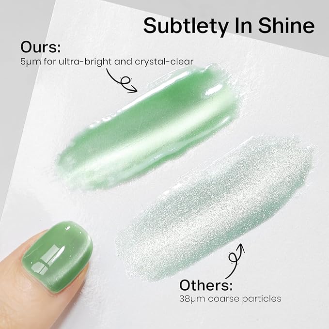 MIZHSE 8 Colors Cat Eye Gel Nail Polish, Glitter Magnetic Gel Polish Set with Magnet Stick, Holographic Shimmer Silver Brown Green Purple Colors Nail Gel Soak Off Nail Art Salon DIY Gift