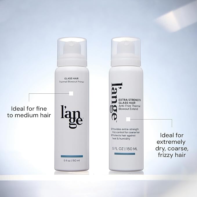 L'ANGE HAIR Extra Strength Glass Hair Anti-Frizz Thermal Blowout Extend | High-Performance Heat Protectant Spray for Ultimate Frizz Control & Shine | Blow Dry Extender Styling Mist | 5 fl oz