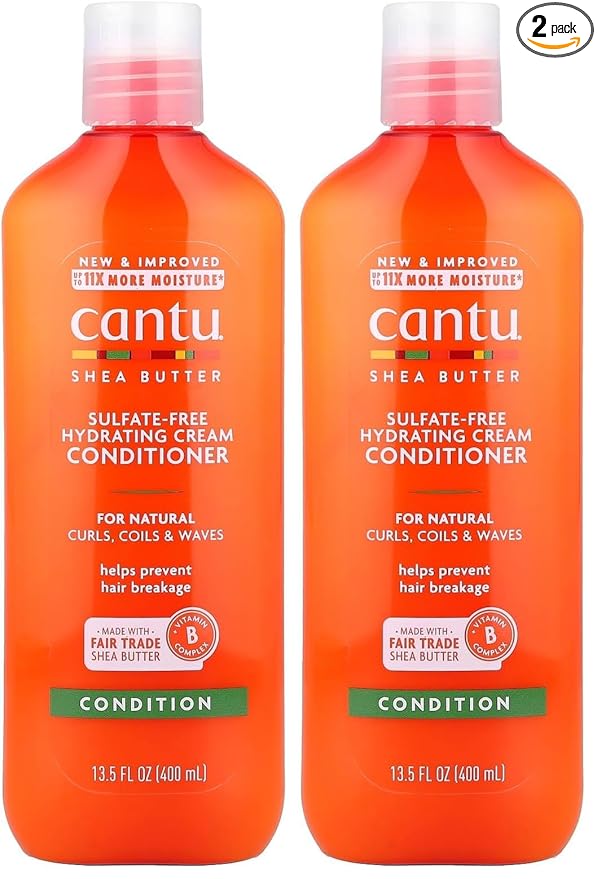 Cantu Hydrating Cream Conditioner with Shea Butter for Natural Hair, 13.5 fl oz (Packaging May Vary) (Pack of 2)