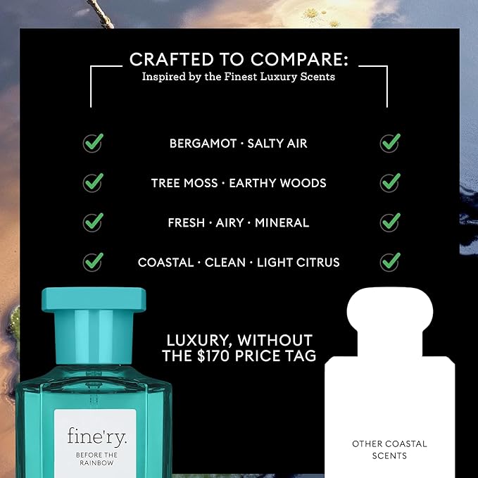 Fine'ry Before The Rainbow Eau De Parfum & Body Mist Gift Set | Earthy & Fresh Notes of Bergamot, Tree Moss | Fine Mist Spray & Perfume For Women | Fragrance Layering Duo (2oz + 5oz)