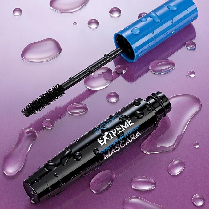 aden Extreme Waterproof Mascara Volume and Length – Smudge-Proof Voluminous Mascara Black Long Lasting Tubing Effect – Vegan Formula, Non-Flaking for Stunning Lashes – Made in Italy