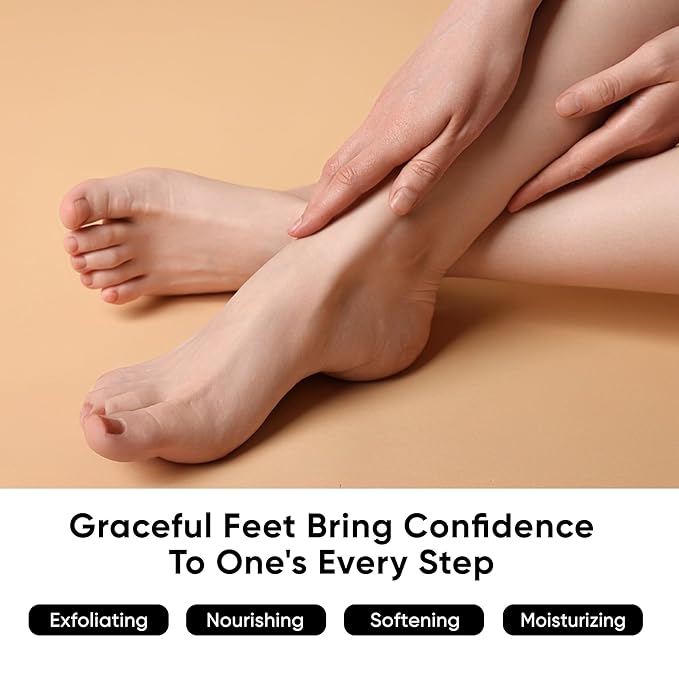 Foot Peeling Mask, Callus Remover Exfoliating Feet Mask Peel with Natural Lavender Extract for Rough Cracked Dry Feet, Moisturizing Socks for Foot Spa, 3Pairs