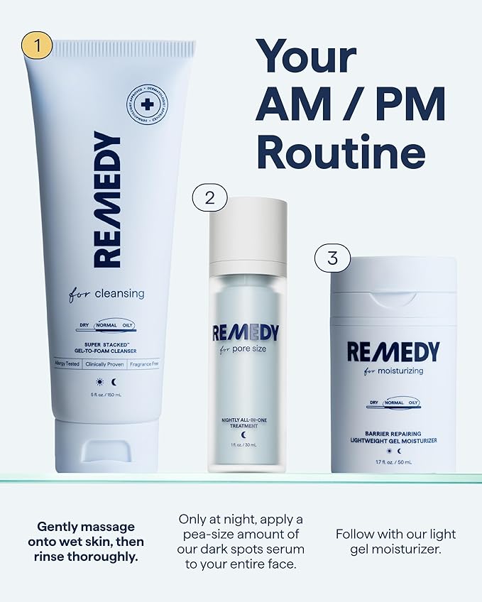 Remedy for Lightweight Cleansing | Gel to Foam Cleanser for Normal to Oily Skin | 0.5% Salicylic Acid, Ceramide NP, Niacinamide, Green Tea | By Dermatologist Dr. Shah, 5 fl. Oz