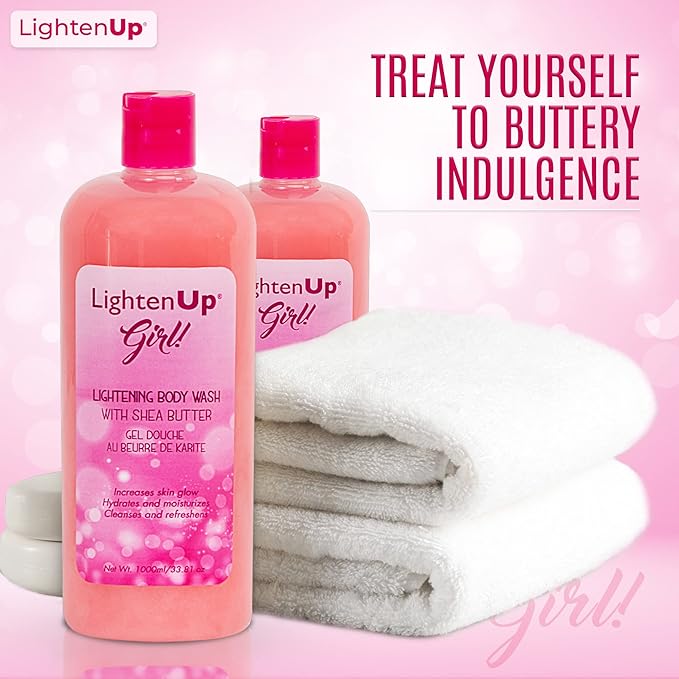 OMIC Lighten-Up LightenUp Exfoliating Body Wash - 33.8 Fl oz / 1000 ml (Girl)