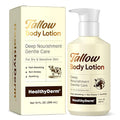 Beef Tallow Body Lotion for Skin: Grass-Fed Daily Moisturizing Cream for Dry, Mature & Crepey Skin, Fast-Absorbing, Non-Greasy, Fragrance-Free Moisturizer with Aloe & Shea Butter, 10 fl oz