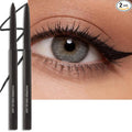 2 PCS Black Eyeliner Pencil Set, Retractable Shine Shimmer Gel Waterline Eye Liner Pen, Smudge-Proof Multi-Use Creamy Eyeshadow High Pigmented Long-Lasting Smooth Eyeliner for Older Women