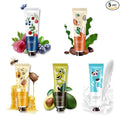 5 Pack Natural Fruit Fragrance Hand Cream for Dry Hands,Moisturizing Hand Care Cream Hand Lotion Travel Gift Set,Travel Size Hand Lotion Set for Men and Women-30ml