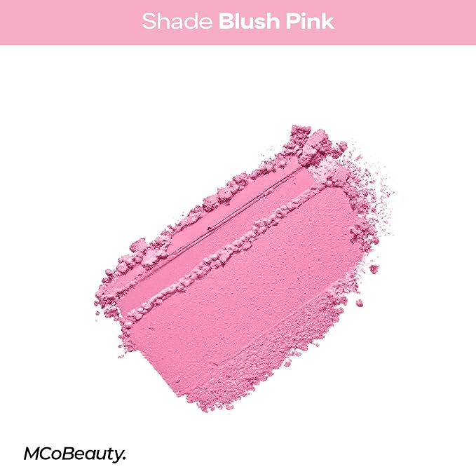MCoBeauty Glow Up pH Powder Blush - Vivi Pink - Color Activated Soft Matte Blusher for Cheeks - Blendable, Buildable & Long Wearing Face Makeup - Natural Finish - Vegan & Cruelty Free
