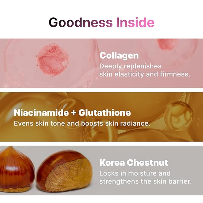 [PODL] Collagen Bubble Serum for Skin Elasticity Radiance Glow | Firming Hydrating Exfoliating Fast Absorbing Serum | K-Chestnut Collagen Niacinamide | No Fragrance 3.88 fl oz Korean Skincare