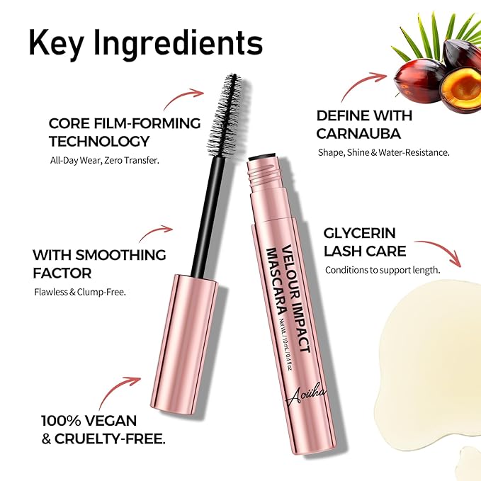 Mascara Liquid Lash Extensions, Lengthening & Volumizing Liquid Lash Extensions, Tubing Formula for Volume & Lift - Smudge, Flake & Fade Proof - Nourishing Formula Safe for Sensitive Eyes - 2 Pack