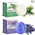DBEAUTYM 2 Pack Rosemary Lavender Hair Shampoo Bar,Deep Cleansing for Scalp Hair Loss Shampoo Soap,Organic Shampoo Oil Control for Hair Growth,Refreshing and Hydrating Bar,Gifts for Women Men