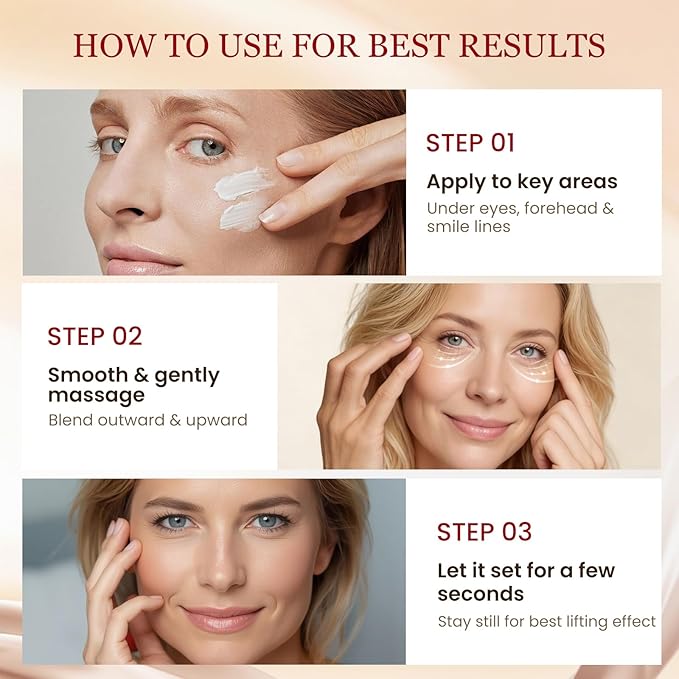 60s Instant Eye Bag Remover - Visibly Lift & Firm Under Eye Bags in 60 Seconds - Rapid Reduction Eye Tightening Cream for Puffiness & Wrinkles - Clear Finish, 0.68 fl oz